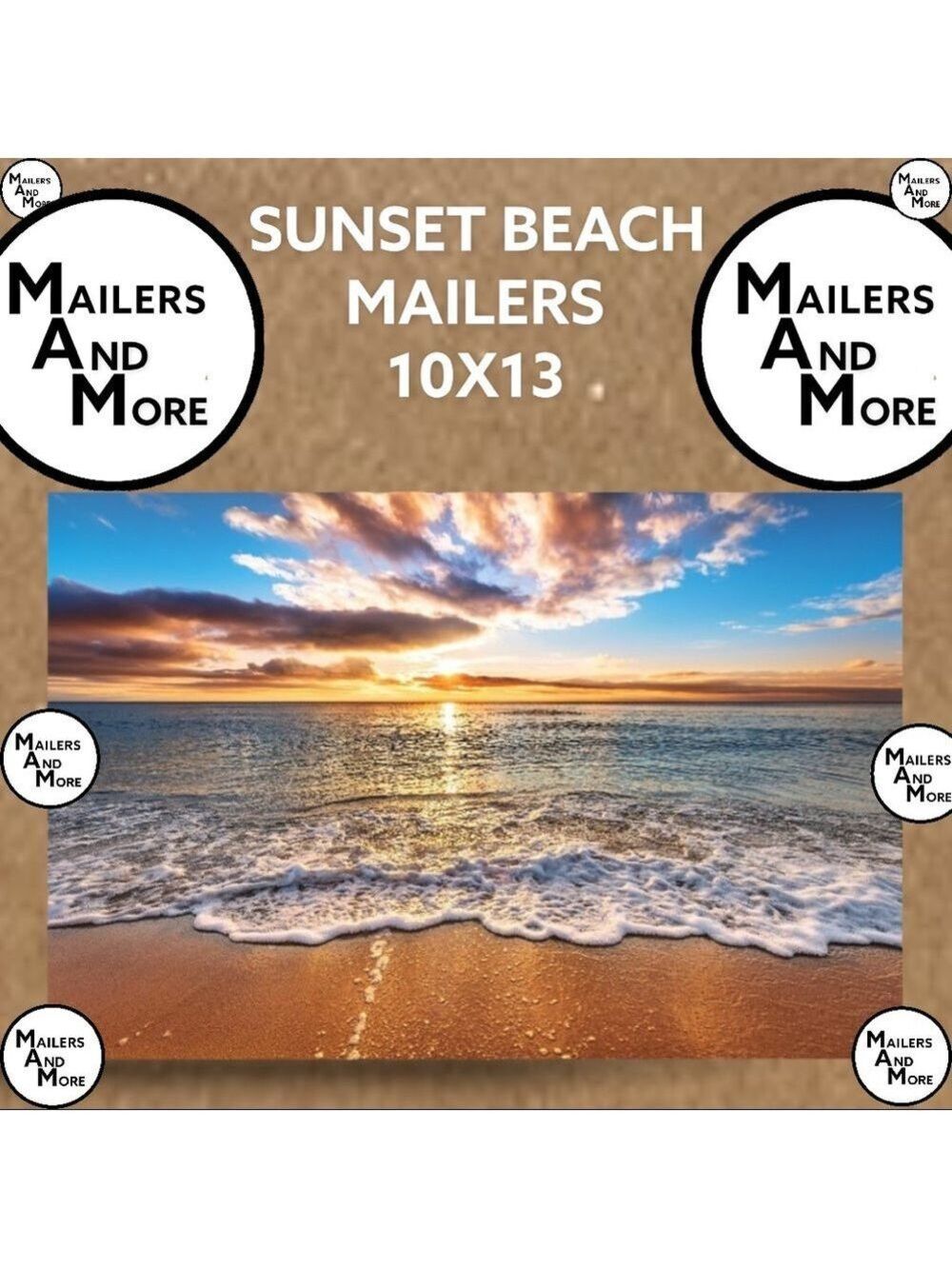 25 10X13 Poly Mailers Sunset Beach Flat PRICE FIRM - Picture 7 of 9